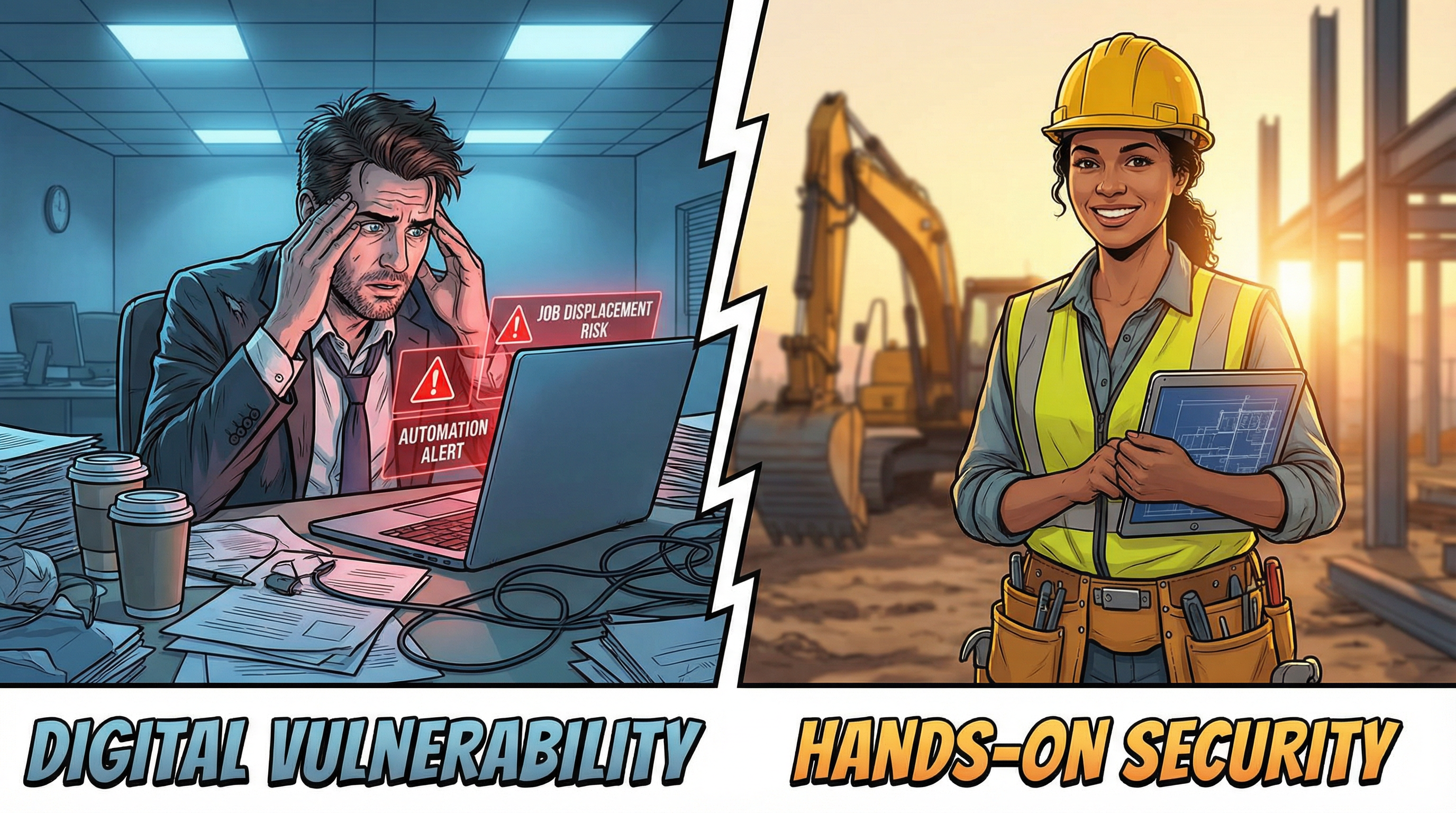 The Dirty Secret About White-Collar Jobs — And Why AI Just Changed Everything for Tradespeople